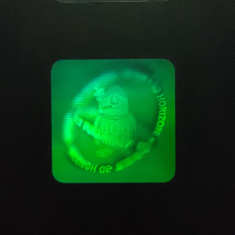 Autocollant vert photopolymère holographique AgX 3D (5)