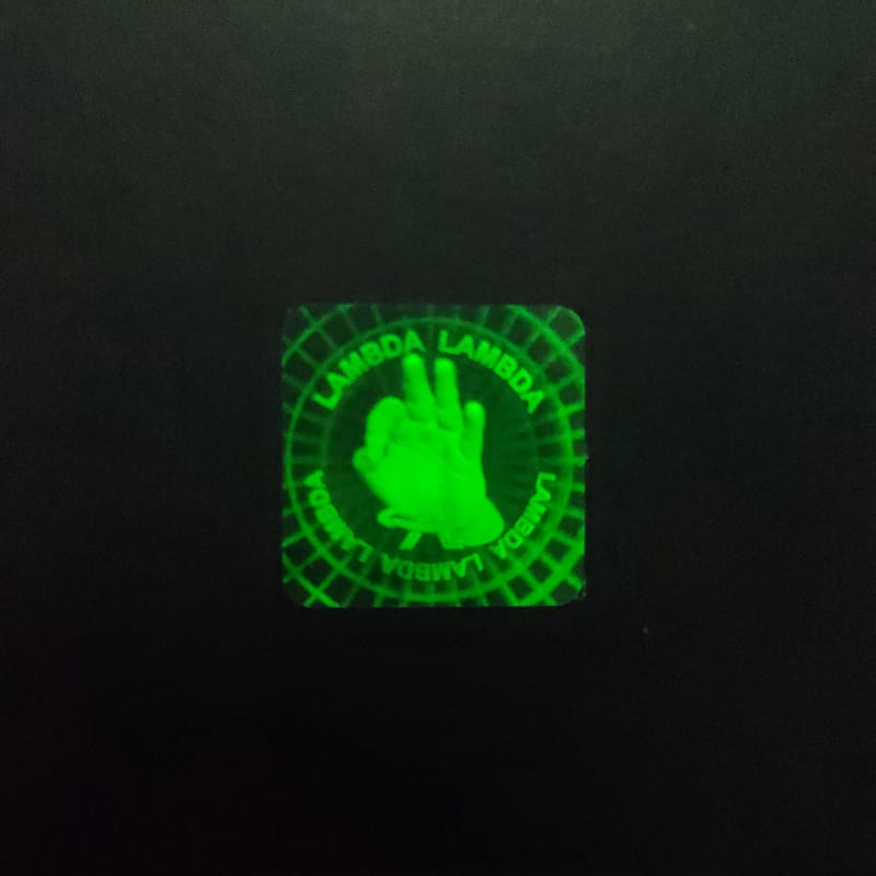 3D Holographic AgX Photopolymer Green Sticker (6)
